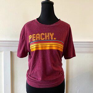 Burgundy 'Peachy" Shirt | Size L